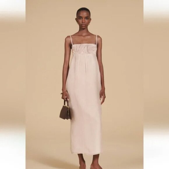 Zara Limited Edition Mixed Organza Dress NWT Pale Pink Size Medium - Picture 2 of 14